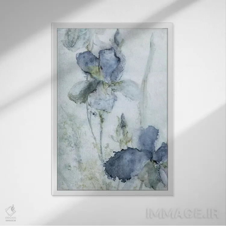 تابلو دکوراتیو زنبق صبحگاهی اثر کارول رابینسون - نمای قابدار سفید