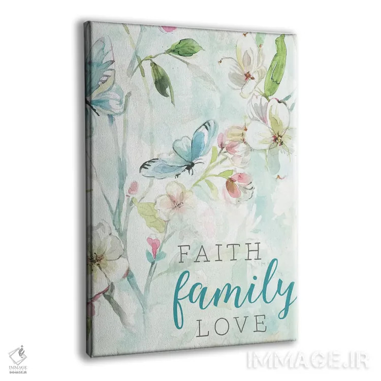 تابلو دکوراتیو ایمان، خانواده، عشق اثر کارول رابینسون - نمای پرسپکتیو محصول