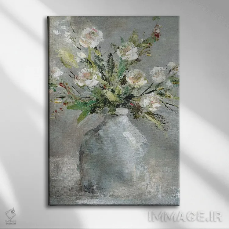 تابلو مدرن دسته گل روستایی I اثر کارول رابینسون - نمای روبهرو روی دیوار