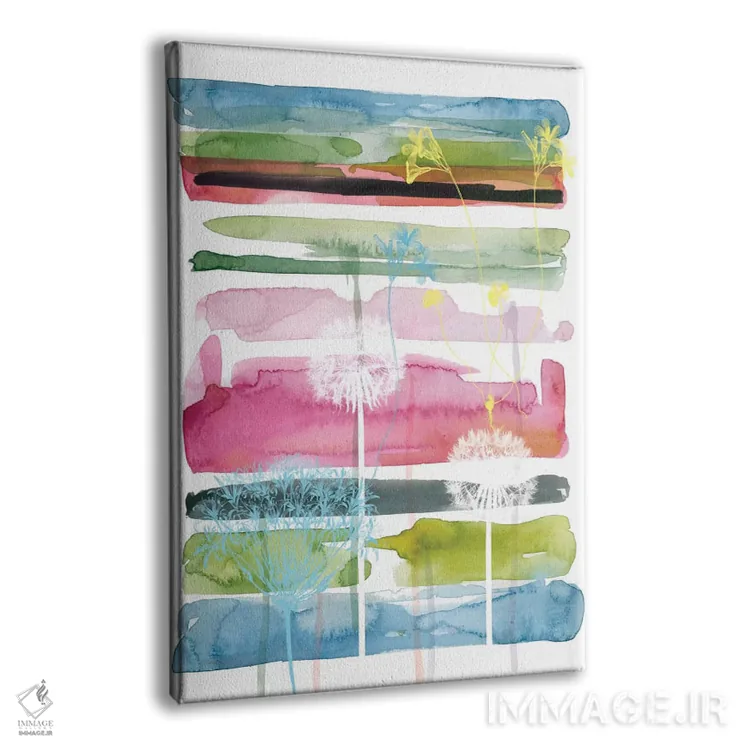 تابلو انتزاعی سایه نمای تابستان باغ اس بری شماره ۲ اثر کارول رابینسون - نمای پرسپکتیو محصول