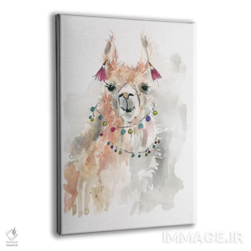 تابلو دکوراتیو درام لاما شماره ۱ اثر کارول رابینسون - نمای پرسپکتیو محصول