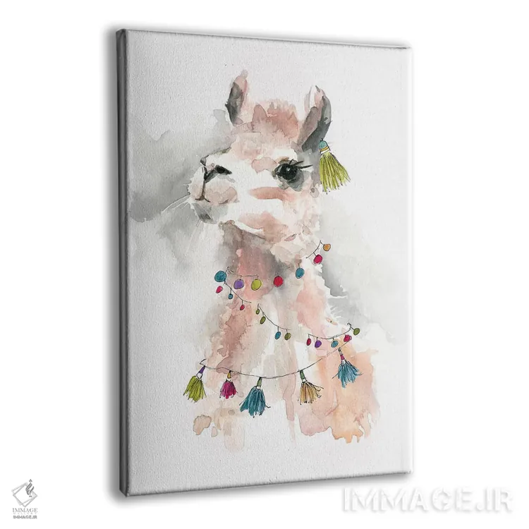 تابلو دکوراتیو درام لاما شماره ۲ اثر کارول رابینسون - نمای پرسپکتیو محصول