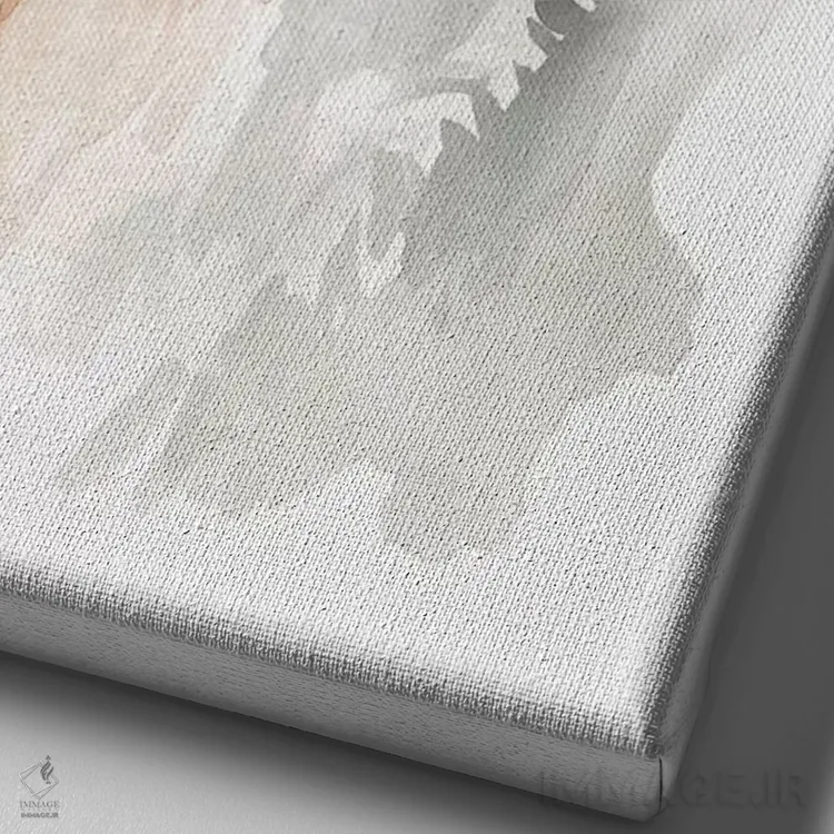 تابلو دکوراتیو درام لاما شماره ۱ اثر کارول رابینسون - نمای نزدیک بافت بوم