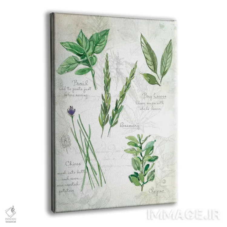 تابلو مدرن سبزیجات تازه شماره ۱ اثر کارول رابینسون - نمای پرسپکتیو محصول