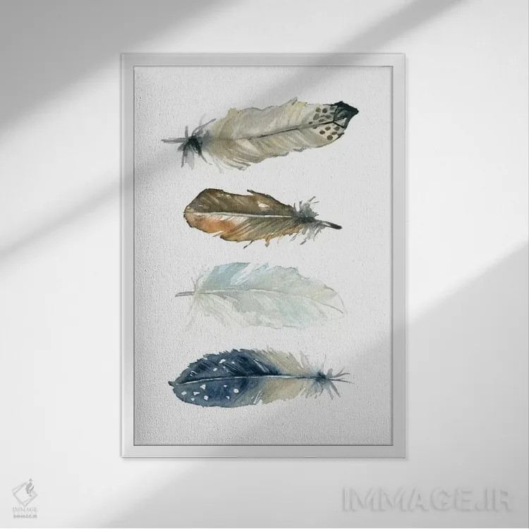 تابلو مدرن مجموعه پر شماره ۱ اثر کارول رابینسون - نمای قابدار سفید
