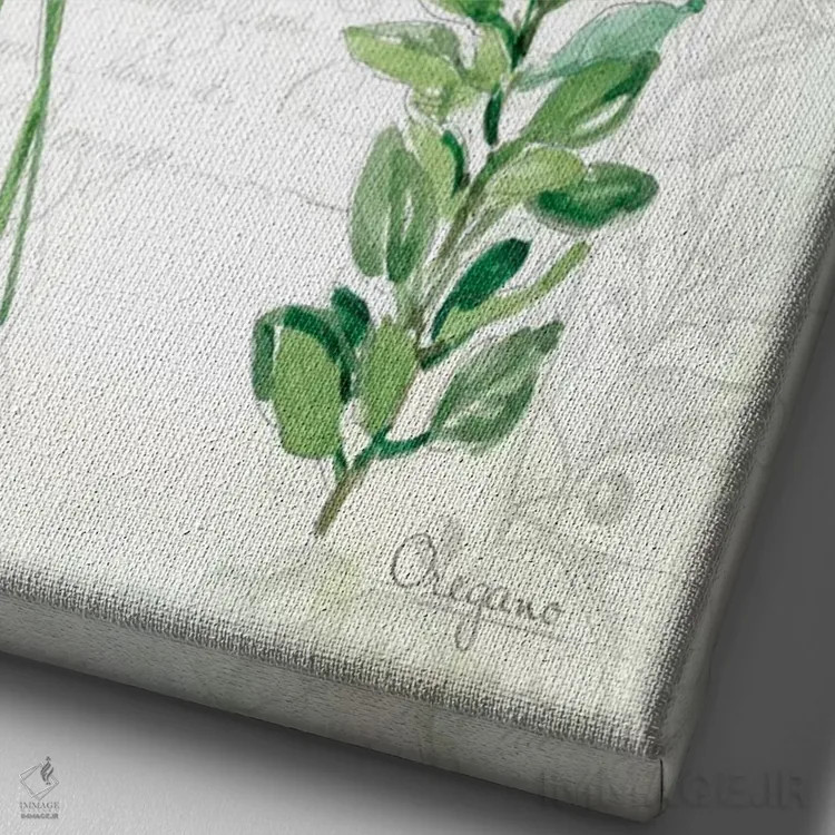 تابلو مدرن سبزیجات تازه شماره ۱ اثر کارول رابینسون - نمای نزدیک بافت بوم