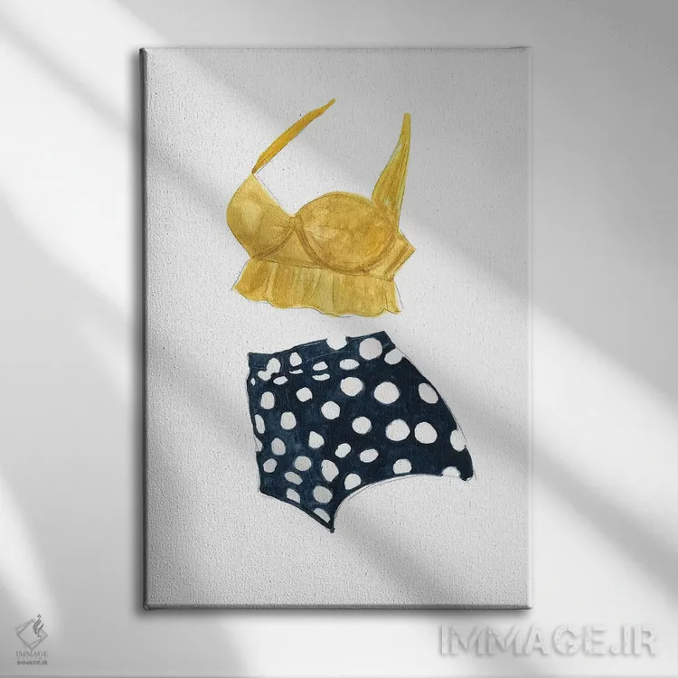 تابلو دکوراتیو مایوی کلاسیک شماره ۴ اثر کارول رابینسون - نمای روبهرو روی دیوار