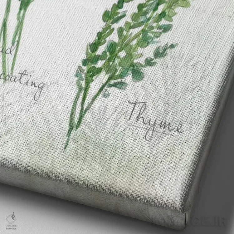 تابلو مدرن سبزیجات تازه شماره ۲ اثر کارول رابینسون - نمای نزدیک بافت بوم