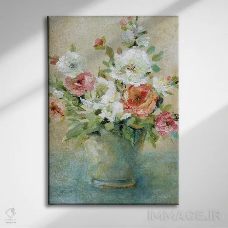تابلو دکوراتیو دسته گل آفتاب خورده اثر کارول رابینسون - نمای روبهرو روی دیوار