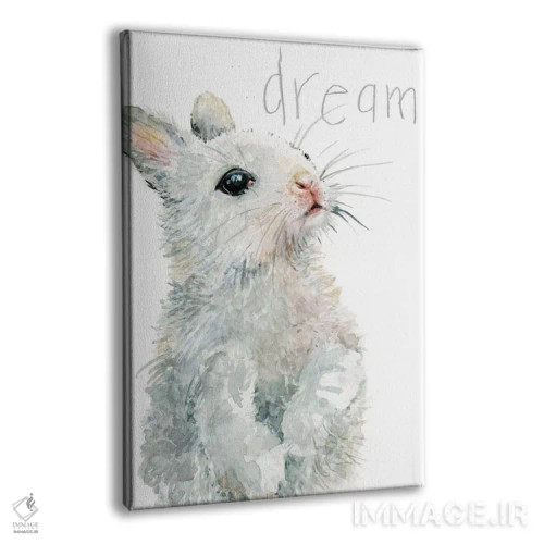 تابلو دکوراتیو خرگوش بچه پشمالوی جنگلی اثر کارول رابینسون - نمای پرسپکتیو محصول