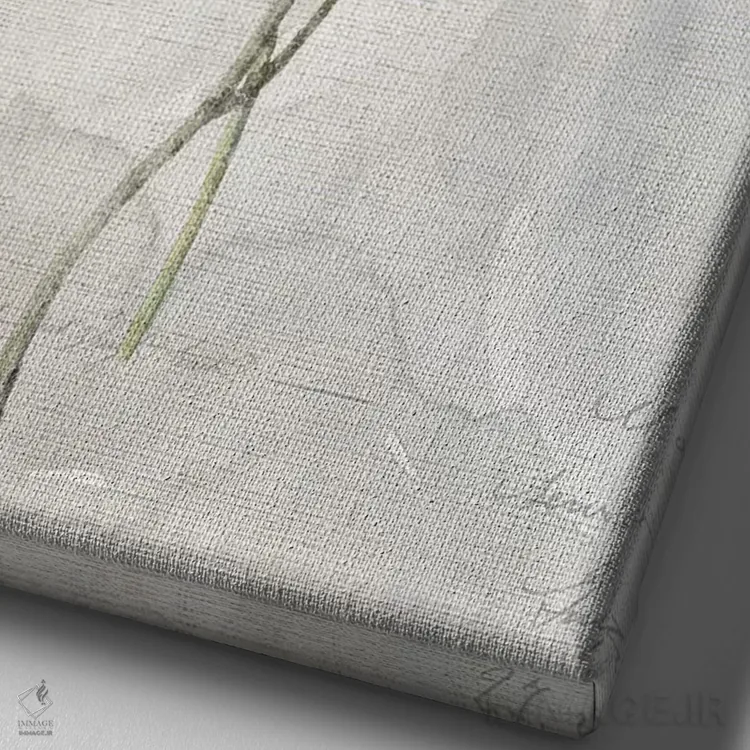 تابلو دکوراتیو خشخاش کاناری لنین اثر کارول رابینسون - نمای نزدیک بافت بوم