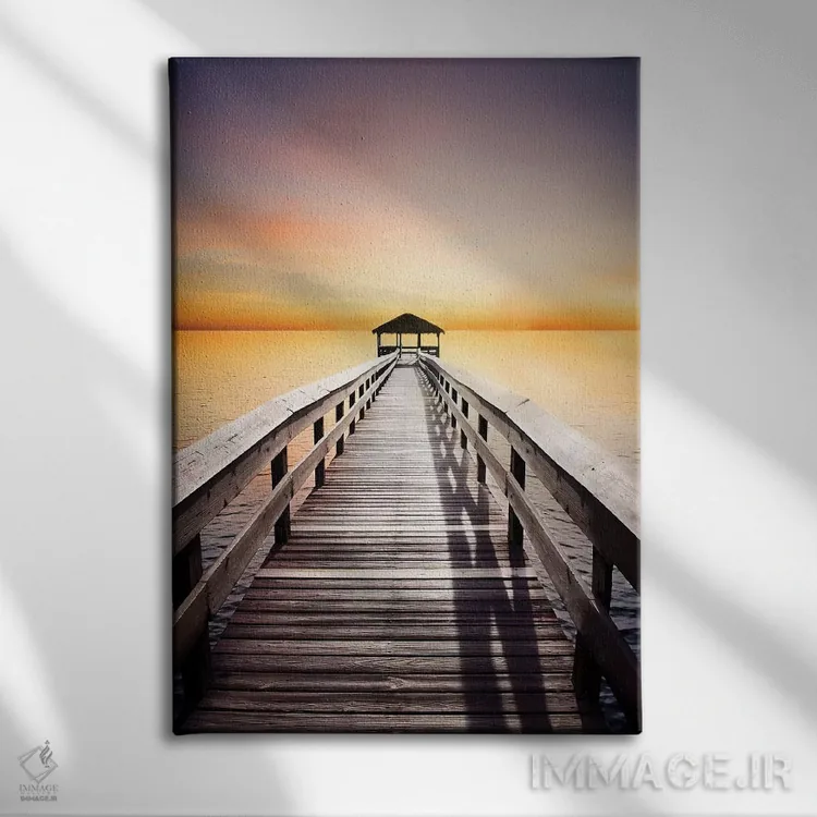 تابلو دکوراتیو ساعتی آرام اثر ناتالی کارپنتری - نمای روبهرو روی دیوار