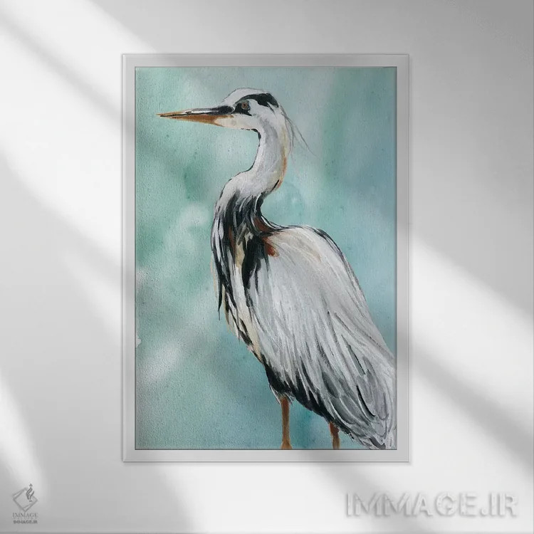 تابلو دکوراتیو درنای دلری ۲ اثر کارول رابینسون - نمای قابدار سفید