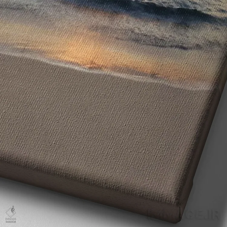 تابلو دکوراتیو دریاهای آرام اثر ناتالی کارپنتری - نمای نزدیک بافت بوم