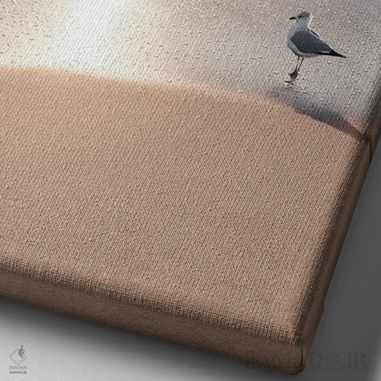 تابلو دکوراتیو تامل صبحگاهی اثر ناتالی کارپنتری - نمای نزدیک بافت بوم