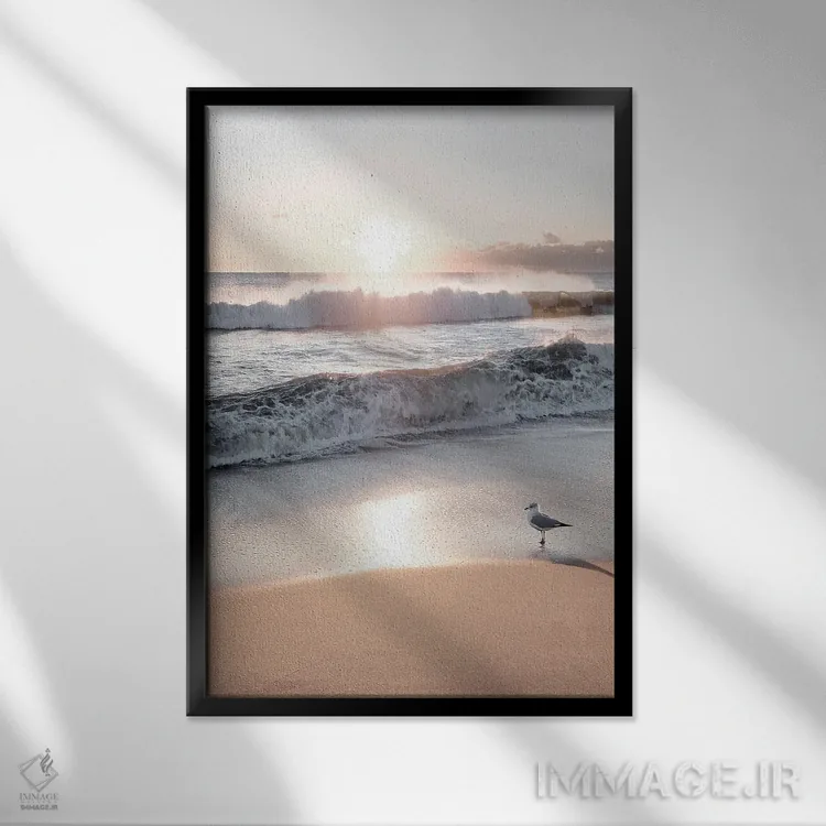 تابلو دکوراتیو تامل صبحگاهی اثر ناتالی کارپنتری - نمای قابدار مشکی