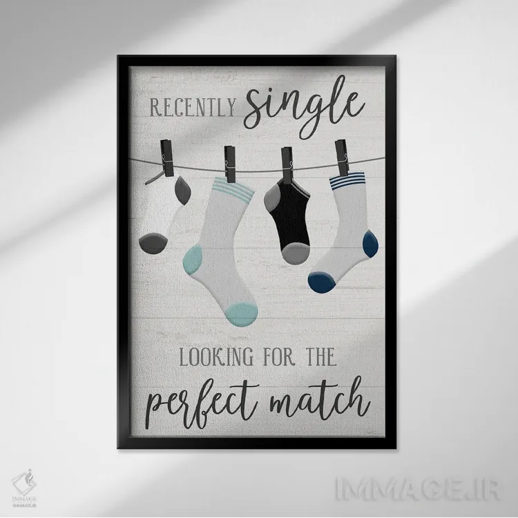 تابلو دکوراتیو جفت بی نقص اثر ناتالی کارپنتری - نمای قابدار مشکی