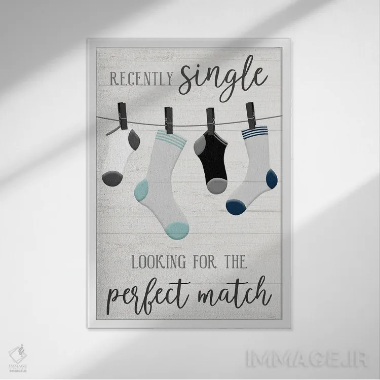 تابلو دکوراتیو جفت بی نقص اثر ناتالی کارپنتری - نمای قابدار سفید