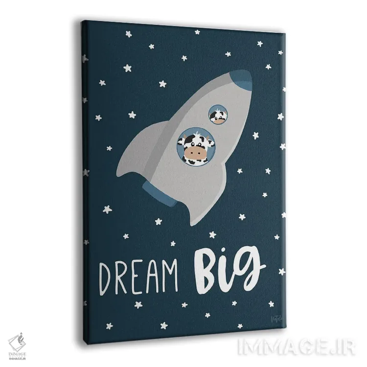 تابلو دکوراتیو گاو در فضا ۱ اثر ناتالی کارپنتری - نمای پرسپکتیو محصول