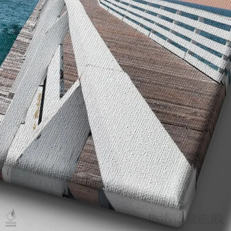 تابلو دکوراتیو نخل های دوردست اثر ناتالی کارپنتری - نمای نزدیک بافت بوم