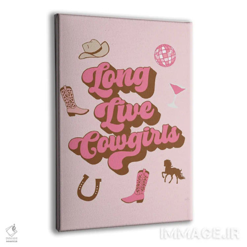 تابلو دکوراتیو زنده باد دختران گاوچران اثر ناتالی کارپنتری - نمای پرسپکتیو محصول