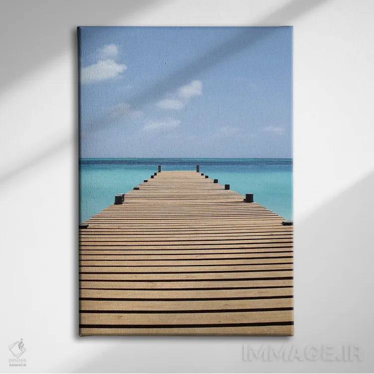 تابلو دکوراتیو آسمان های آبی اثر ناتالی کارپنتری - نمای روبهرو روی دیوار