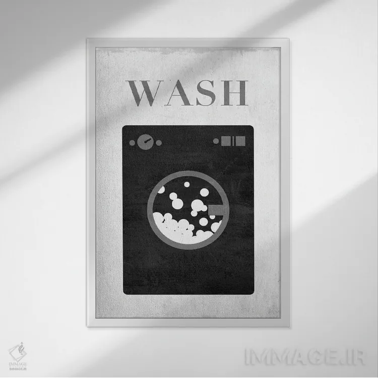 تابلو دکوراتیو بشوی اثر ناتالی کارپنتری - نمای قابدار سفید