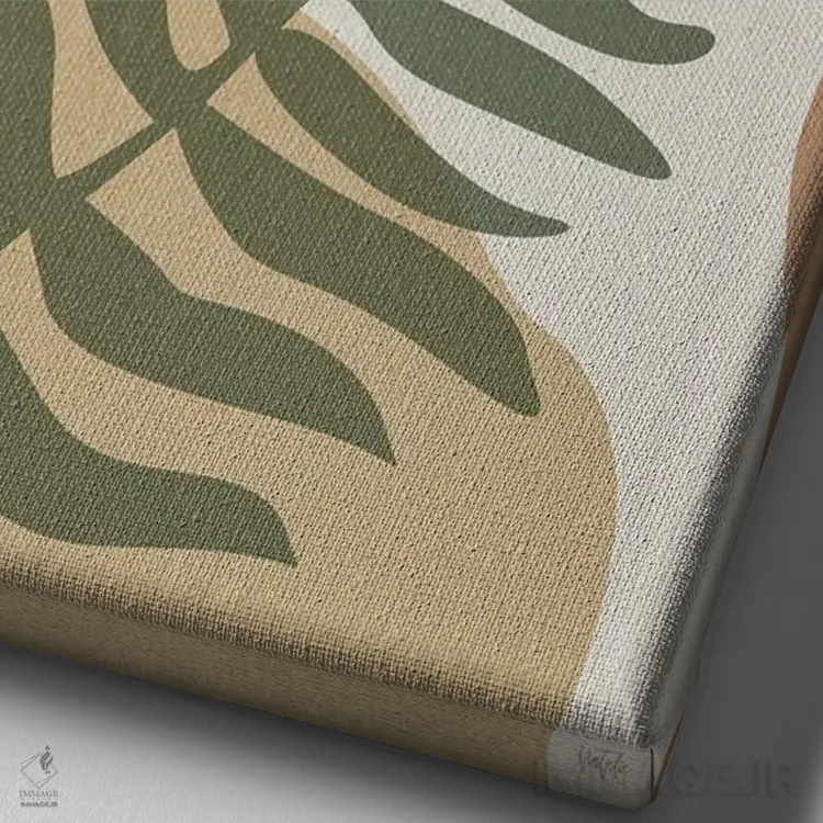 تابلو مدرن نخل نیمه سده دوم اثر ناتالی کارپنتری - نمای نزدیک بافت بوم