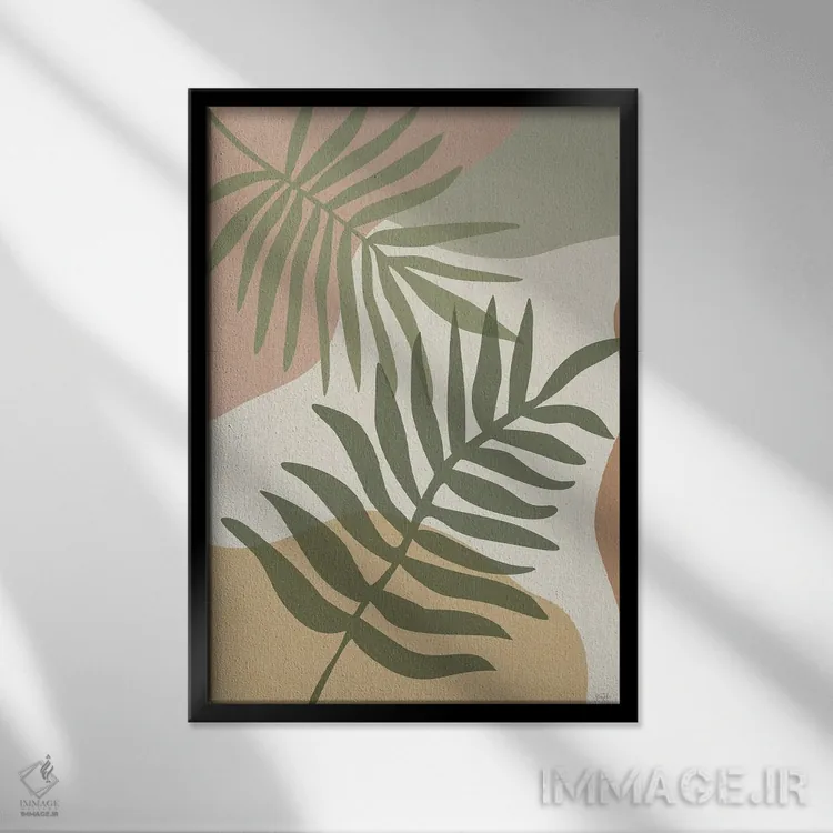 تابلو مدرن نخل نیمه سده دوم اثر ناتالی کارپنتری - نمای قابدار مشکی