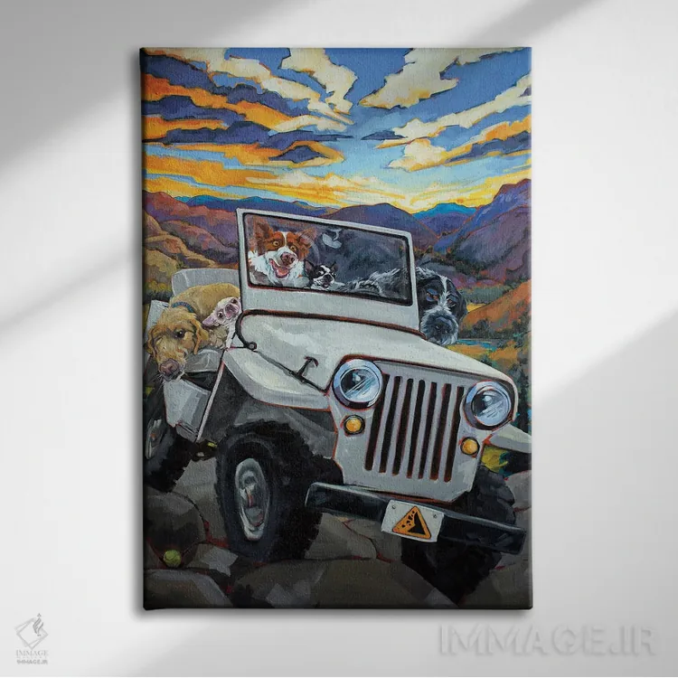 تابلو دکوراتیو مراقب ریزش سنگ باشید اثر سی آر تاونسند - نمای روبهرو روی دیوار