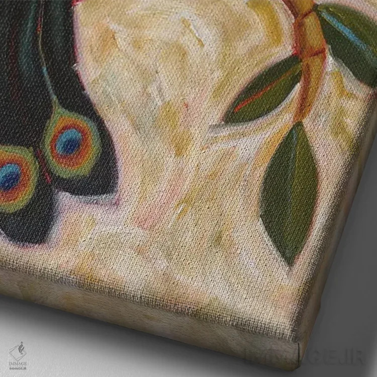 تابلو دکوراتیو یه چیز کوچیک اثر سیندی رول - نمای نزدیک بافت بوم