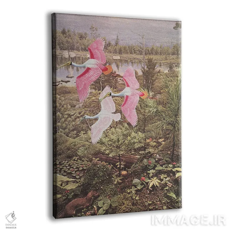 تابلو دکوراتیو پرواز نوک قاشقی ها اثر کاسیا بک - نمای پرسپکتیو محصول