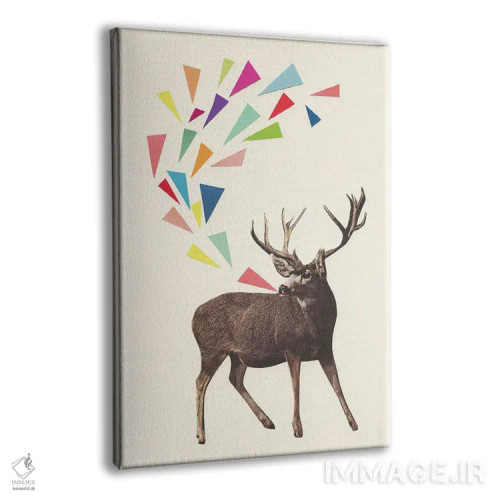 تابلو دکوراتیو گوزن آوازخوان اثر کاسیا بک - نمای پرسپکتیو محصول