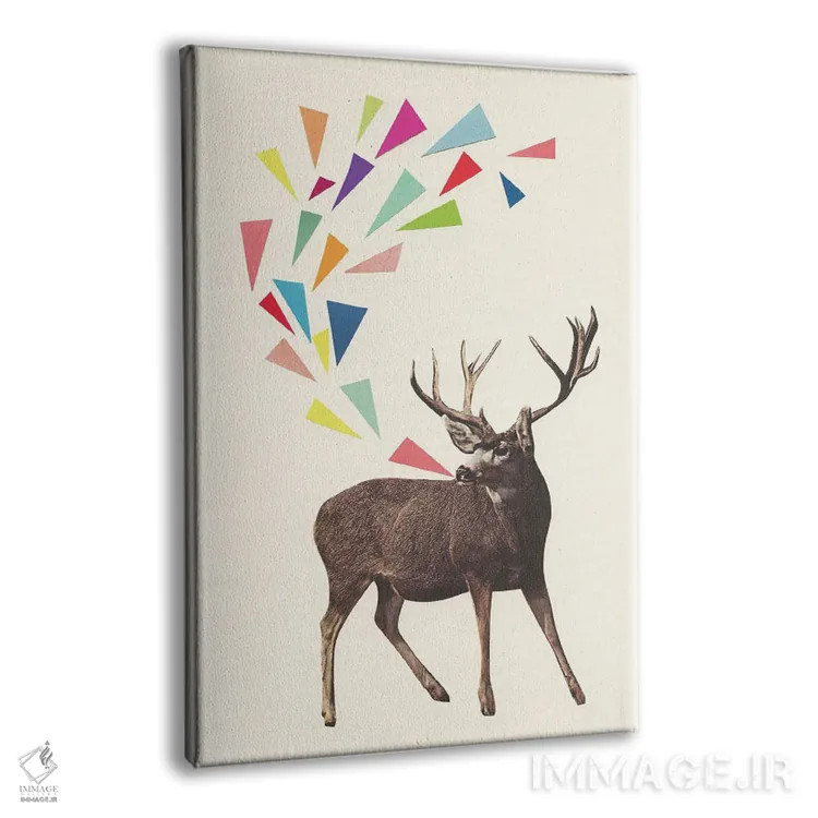 تابلو دکوراتیو گوزن آوازخوان اثر کاسیا بک - نمای پرسپکتیو محصول