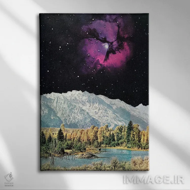 تابلو دکوراتیو زمان و فضا اثر کاسیا بک - نمای روبهرو روی دیوار