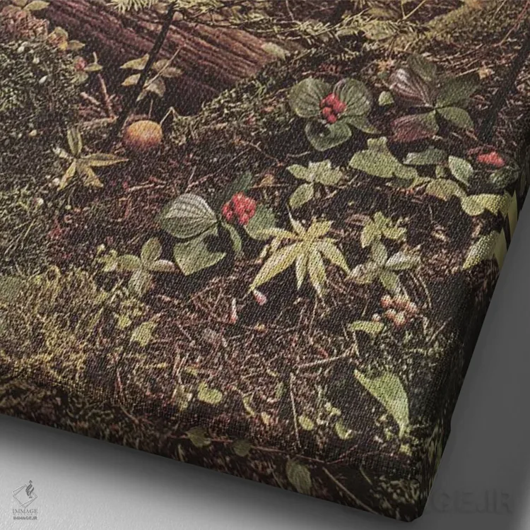 تابلو دکوراتیو پرواز نوک قاشقی ها اثر کاسیا بک - نمای نزدیک بافت بوم