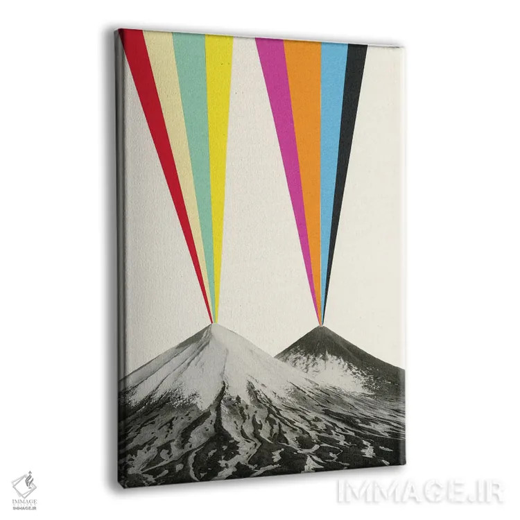 تابلو دکوراتیو آتشفشان ها اثر کاسیا بک - نمای پرسپکتیو محصول