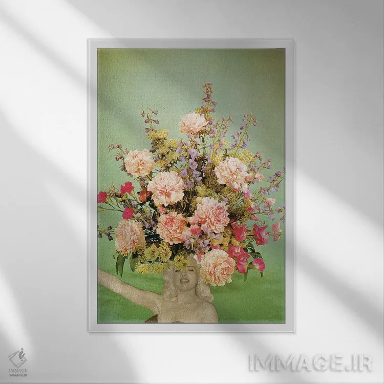 تابلو دکوراتیو مد گل ها شماره دو اثر کاسیا بک - نمای قابدار سفید