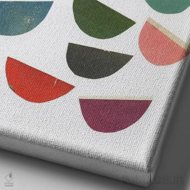 تابلو دکوراتیو گلبرگ های افتاده اثر کاسیا بک - نمای نزدیک بافت بوم