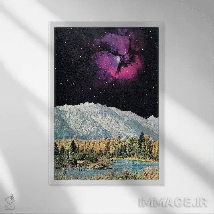 تابلو دکوراتیو زمان و فضا اثر کاسیا بک - نمای قابدار سفید