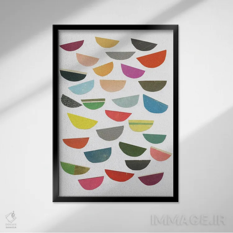 تابلو دکوراتیو گلبرگ های افتاده اثر کاسیا بک - نمای قابدار مشکی