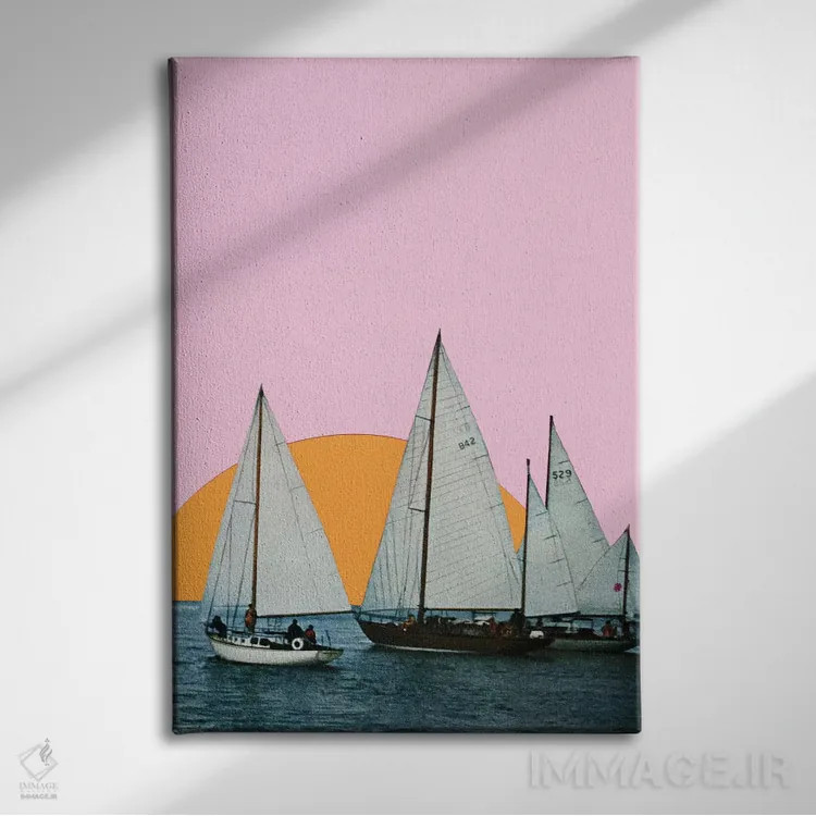 تابلو دکوراتیو به سوی غروب اثر کاسیا بک - نمای روبهرو روی دیوار