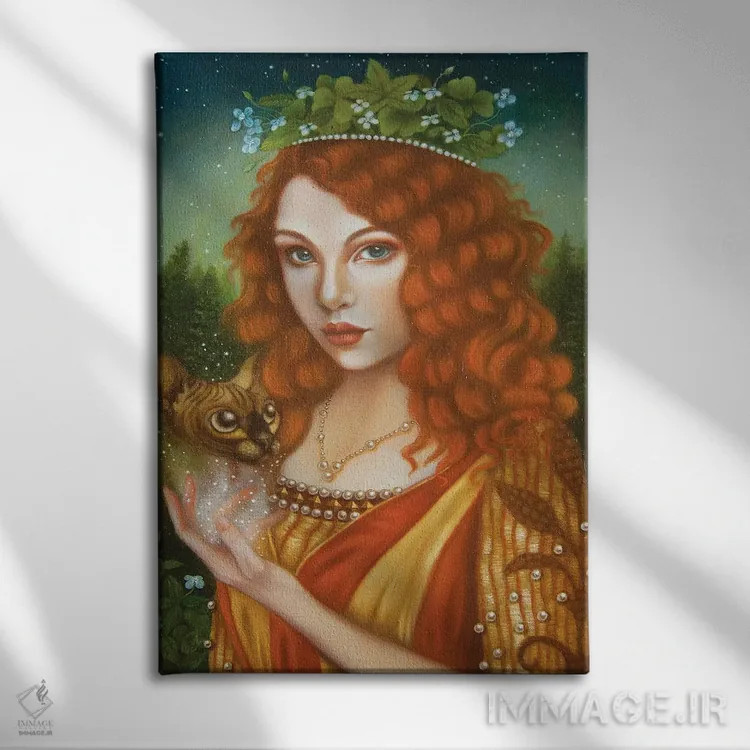 تابلو دکوراتیو شب های سایه دار اثر کارلا سکو - نمای روبهرو روی دیوار