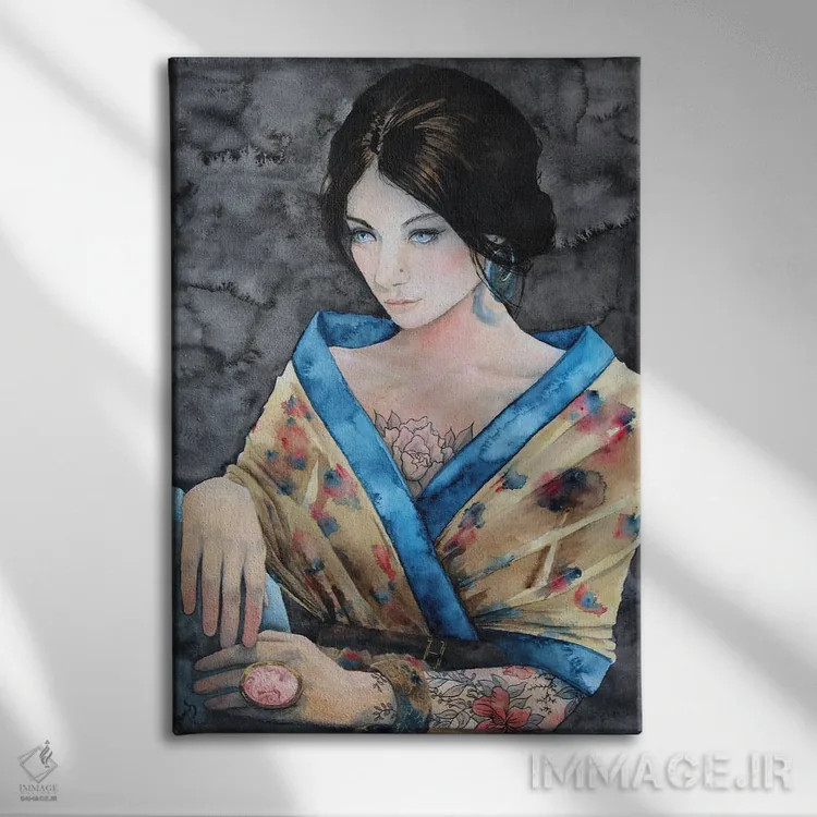 تابلو دکوراتیو مونالیزا اثر کریس جیمز - نمای روبهرو روی دیوار