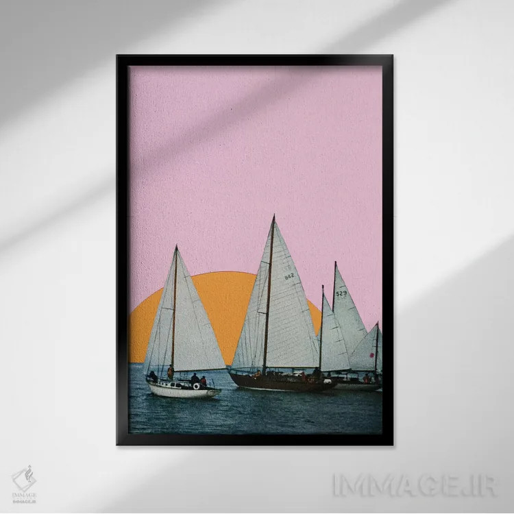 تابلو دکوراتیو به سوی غروب اثر کاسیا بک - نمای قابدار مشکی