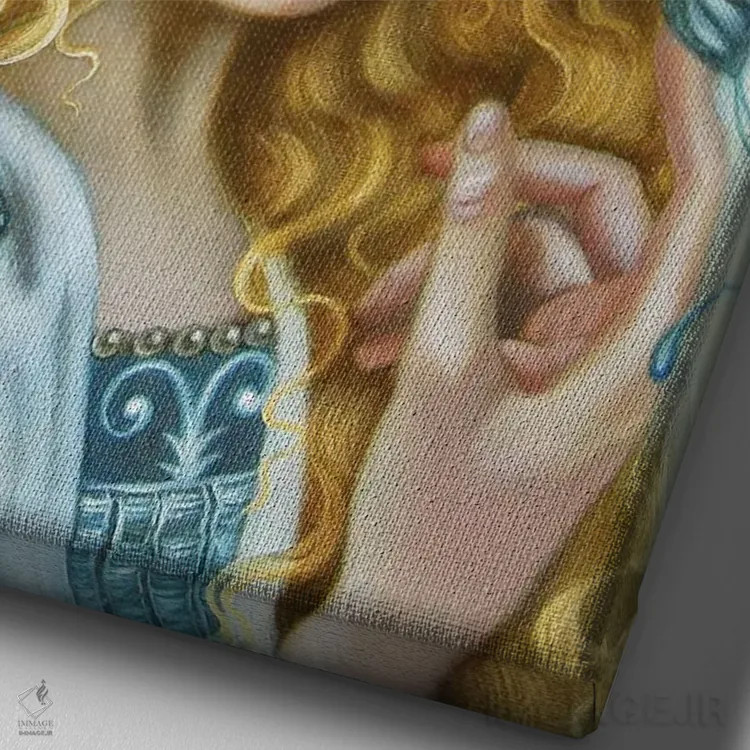 تابلو دکوراتیو آزورا اثر کارلا سکو - نمای نزدیک بافت بوم