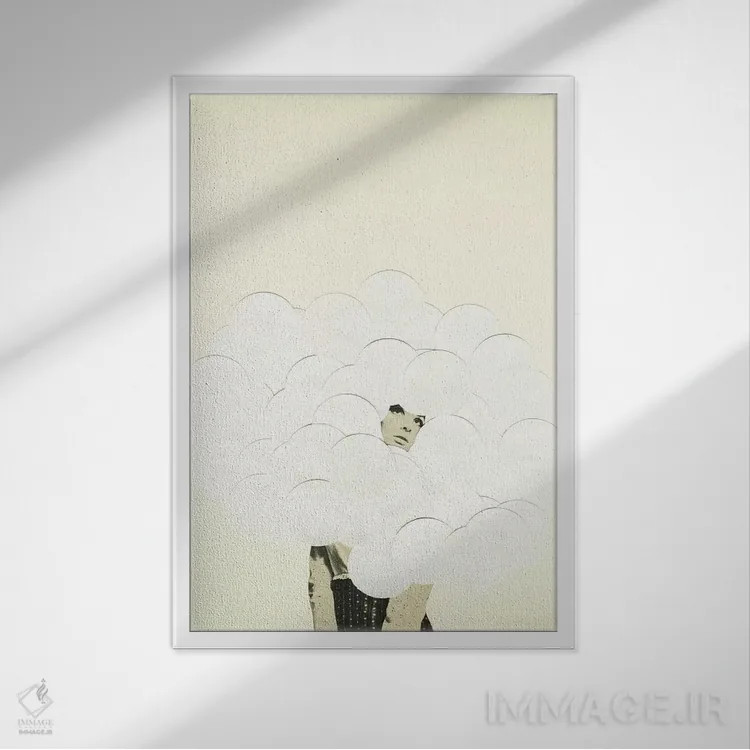 تابلو دکوراتیو حواس پرتی اثر کاسیا بک - نمای قابدار سفید