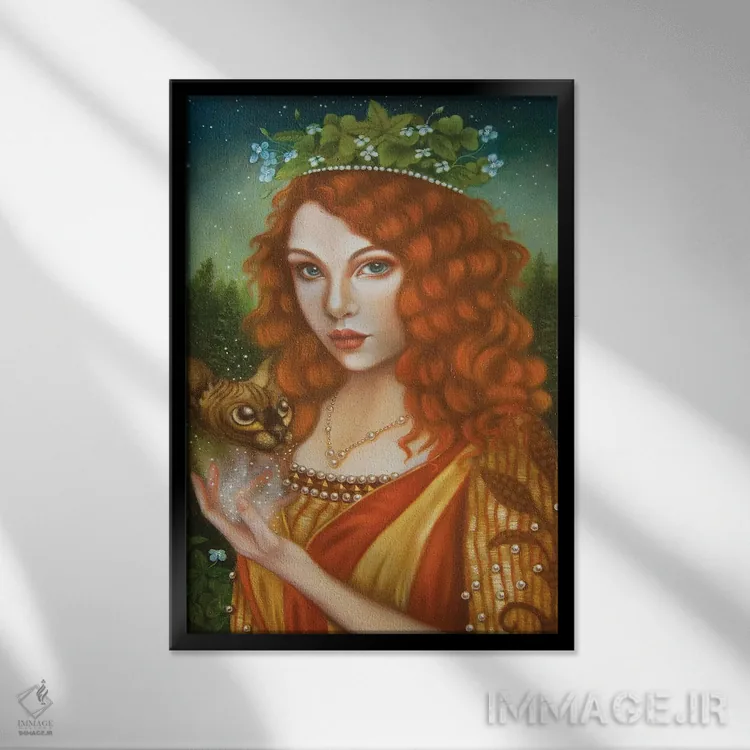 تابلو دکوراتیو شب های سایه دار اثر کارلا سکو - نمای قابدار مشکی