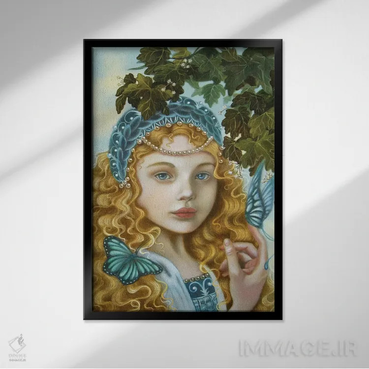 تابلو دکوراتیو آزورا اثر کارلا سکو - نمای قابدار مشکی