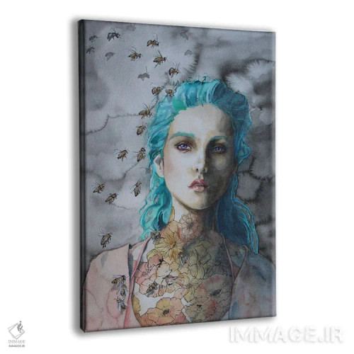 تابلو دکوراتیو زنبورها اثر کریس جیمز - نمای پرسپکتیو محصول